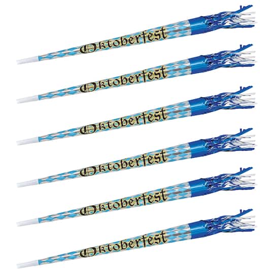 Beistle 25" Blue Oktoberfest Tasseled Trumpets, 6ct. | Michaels®